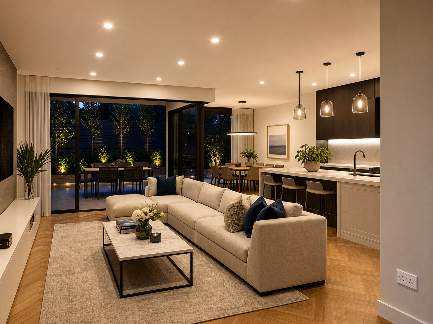 Modern residential lighting installation